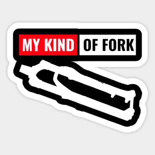 My Kind Of Fork, Cyclist Sticker